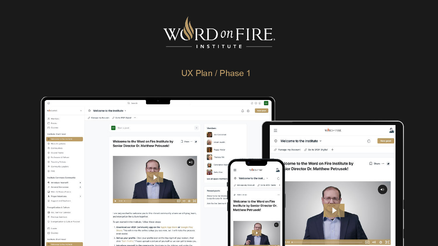 Graphic of a close up of a website depicting an Our Projects page with sample project names and dates.