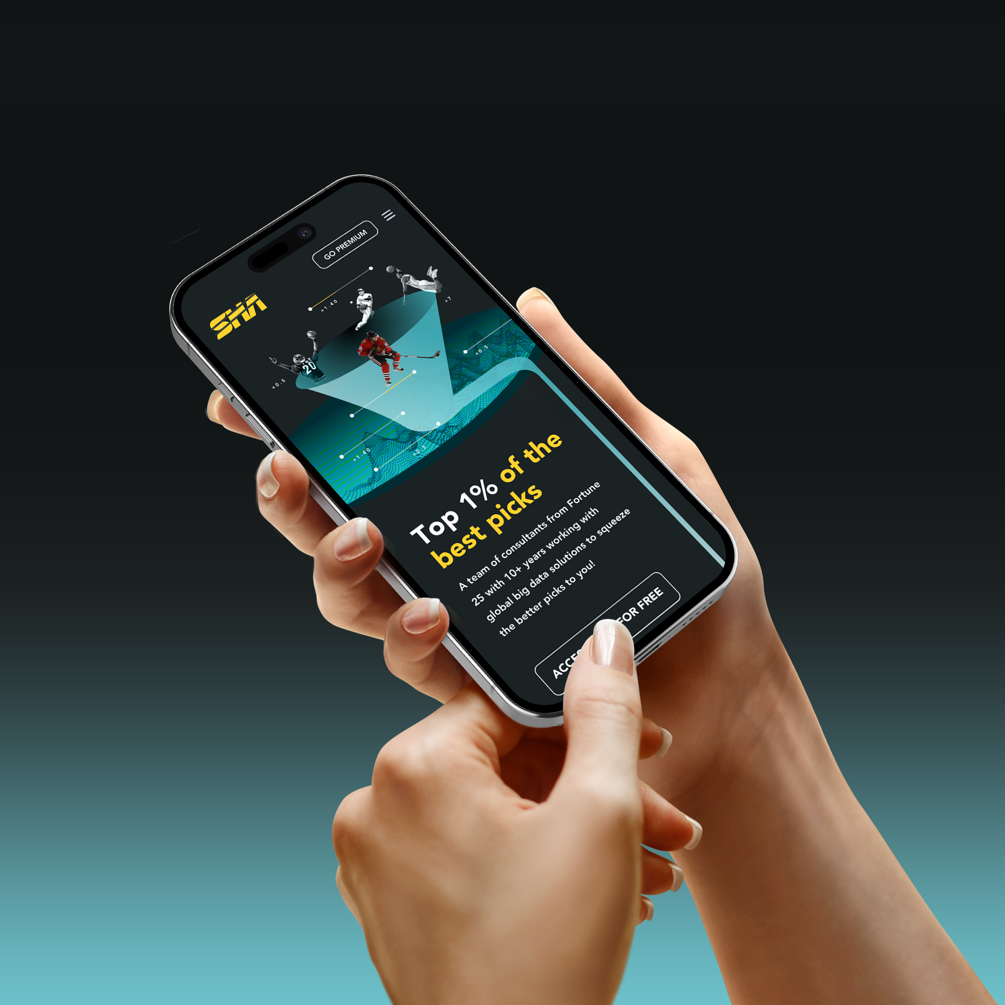 Emblem design for Madame FC depicting an M monogram in a circle with the words "Madame FC EST. 2003" inside on top of a background image of a soccer stadium.